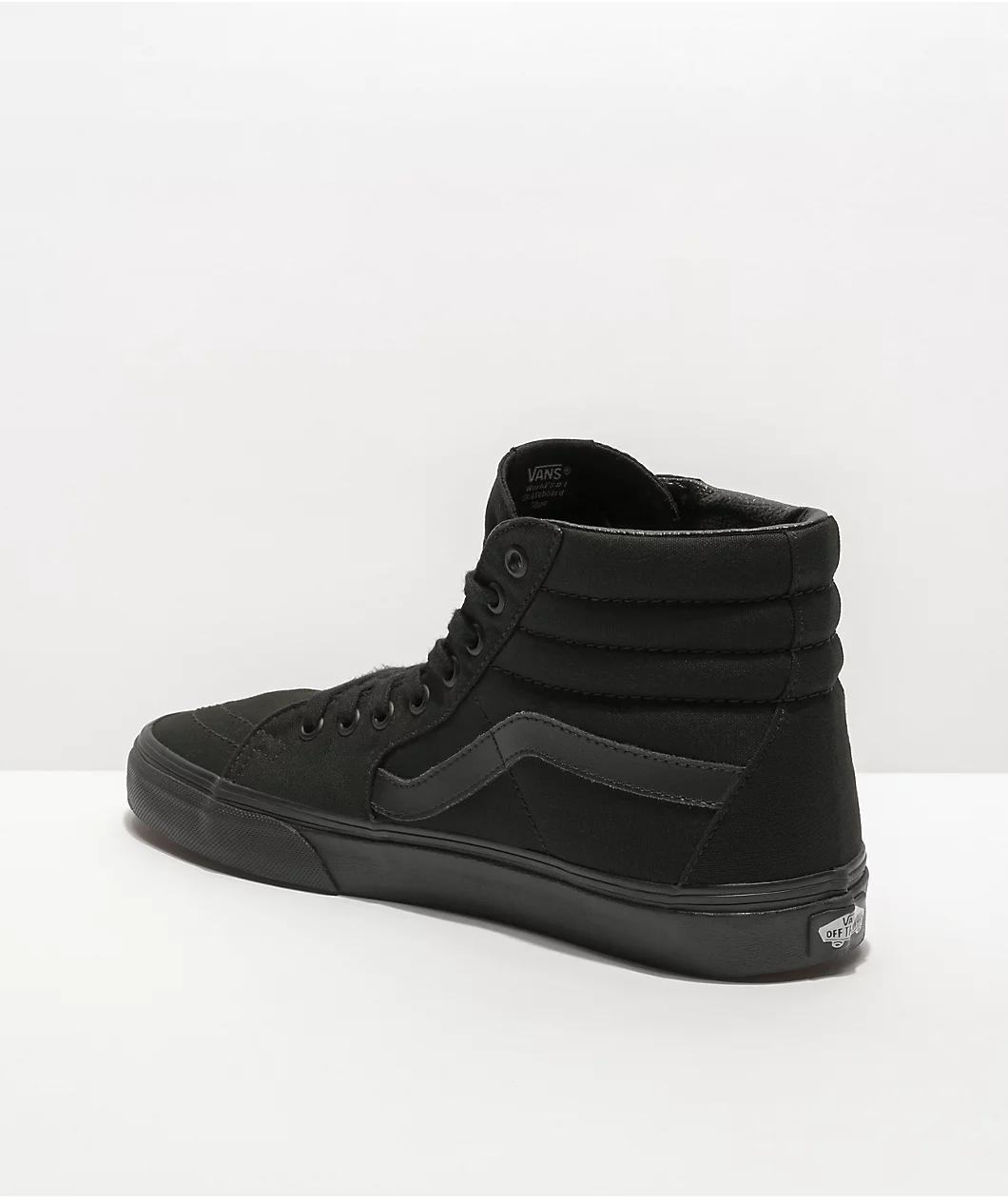 Vans Sk8-Hi Mono Black Skate Shoes Product Image