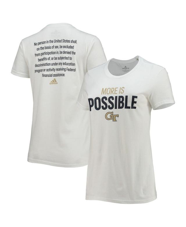 Womens adidas Georgia Tech Yellow Jackets More Is Possible T-Shirt Product Image