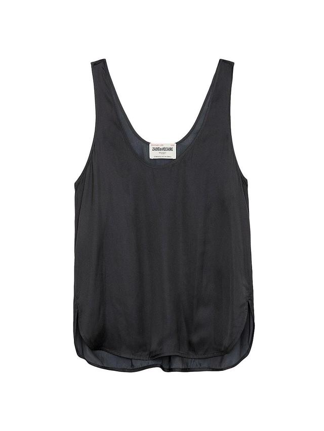 Womens Carys Satin Tank Top Product Image