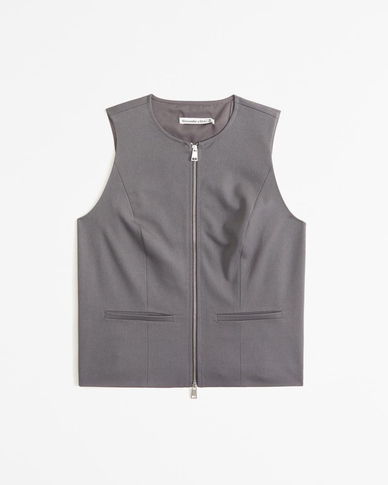 The A&F Mara Zip-Up Vest Product Image