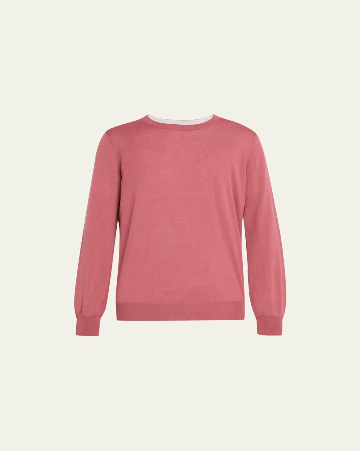 Mens Wool-Cashmere Crewneck Sweater Product Image