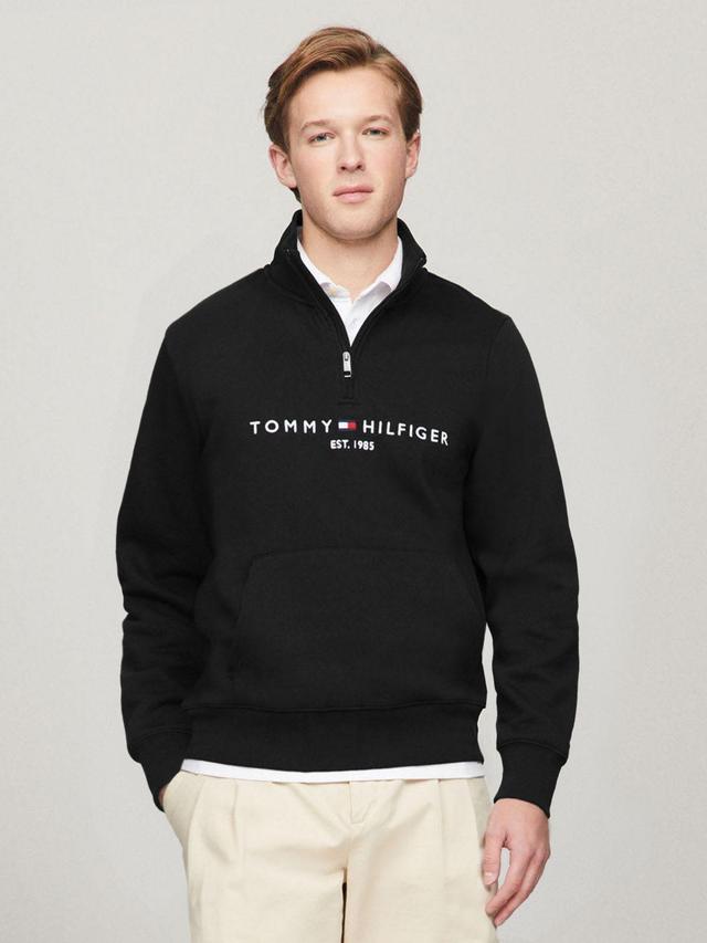 Tommy Hilfiger Men's Tommy Logo Quarter-Zip Sweatshirt Product Image