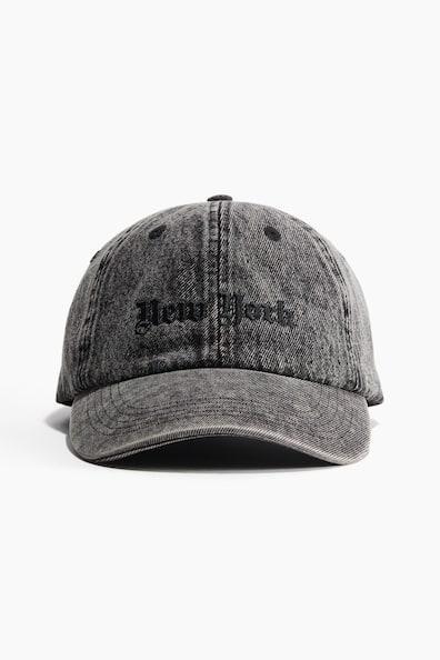 Embroidered-Motif Denim Cap Product Image