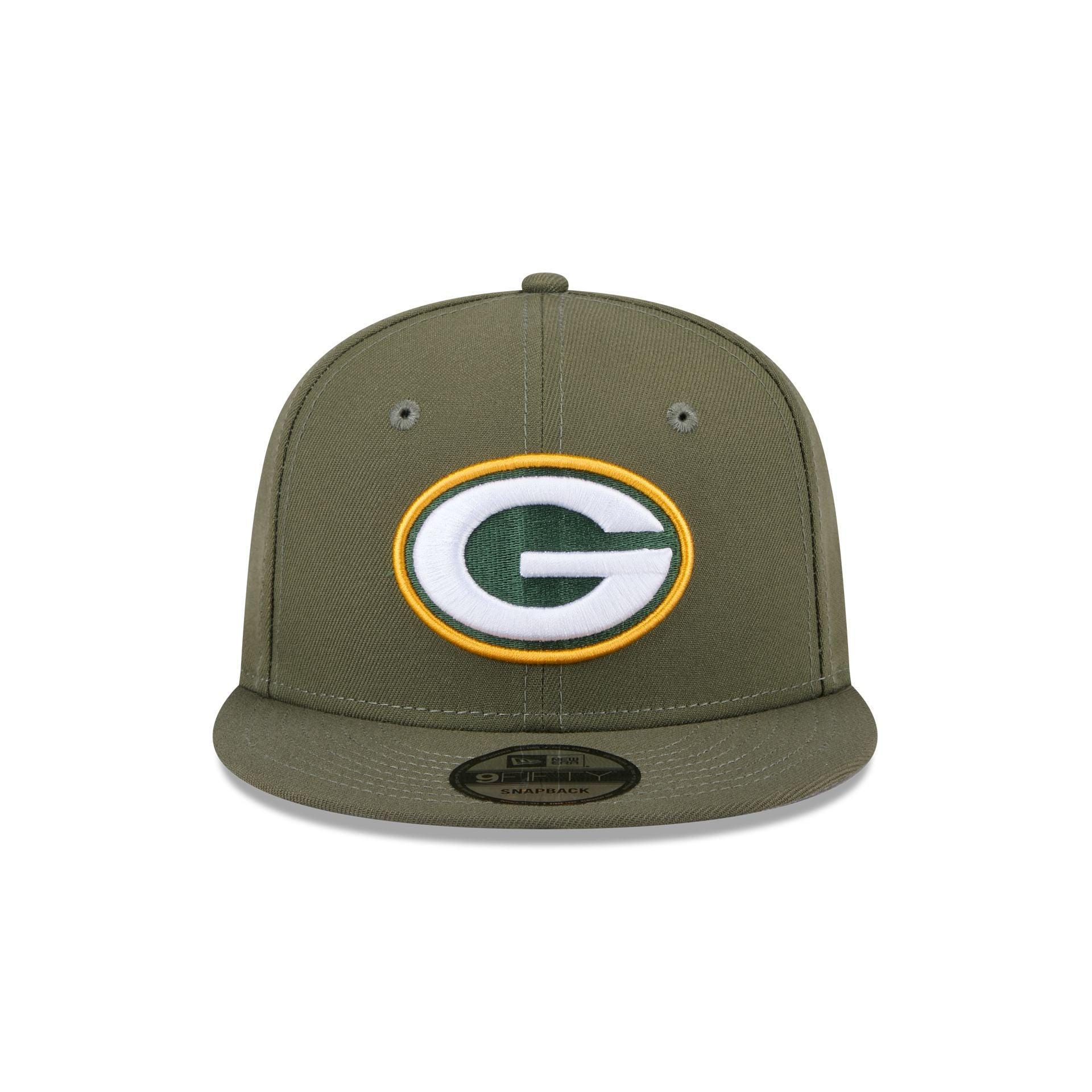 Green Bay Packers Olive 9FIFTY Snapback Hat Male Product Image