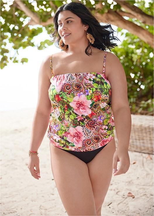 Blouson Bandeau Tankini Top Product Image