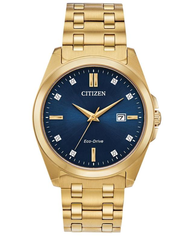 Citizen Eco-Drive Mens Corso Gold Tone Stainless Steel Watch - BM7492-57A Product Image