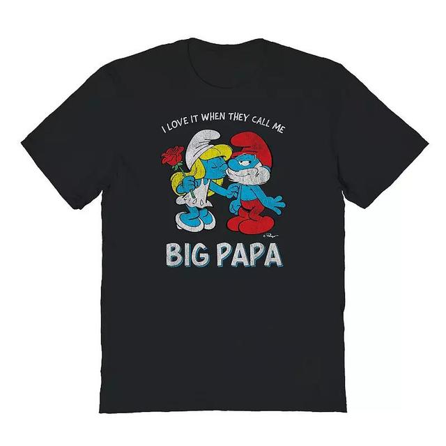 Mens Smurfs Big Papa Graphic Tee Blue Product Image