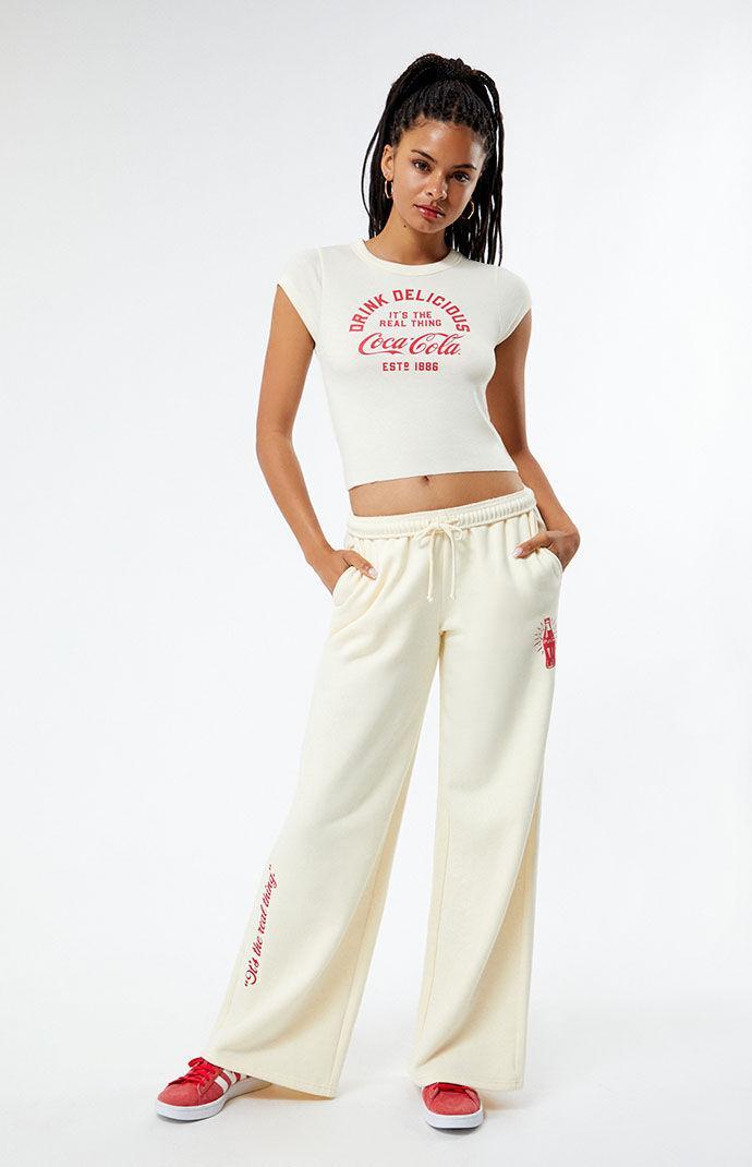 Coca-Cola Womens By PacSun Straight Leg Sweatpants - Brownedium Product Image