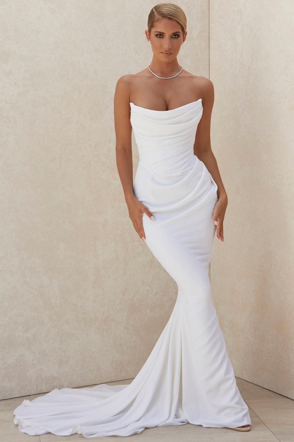 Esmee Ivory Draped Strapless Bridal Gown - Limited Edition Product Image