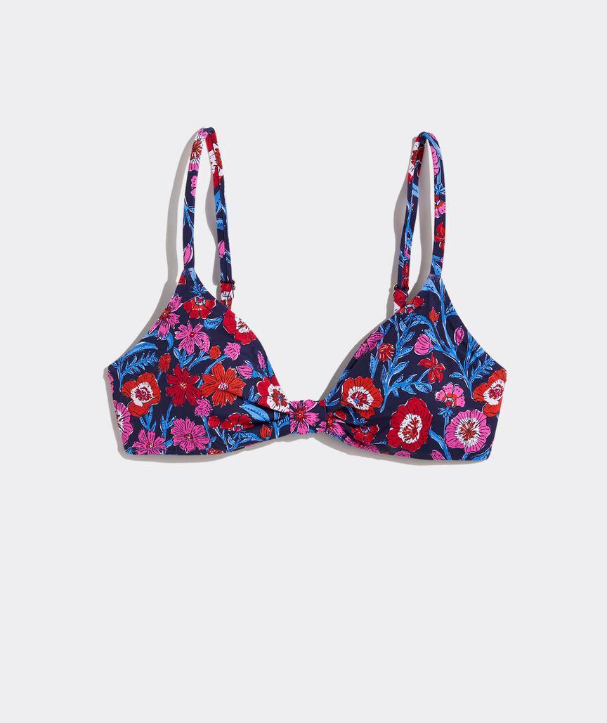 Tisbury Floral Knot-Front Bikini Top Product Image