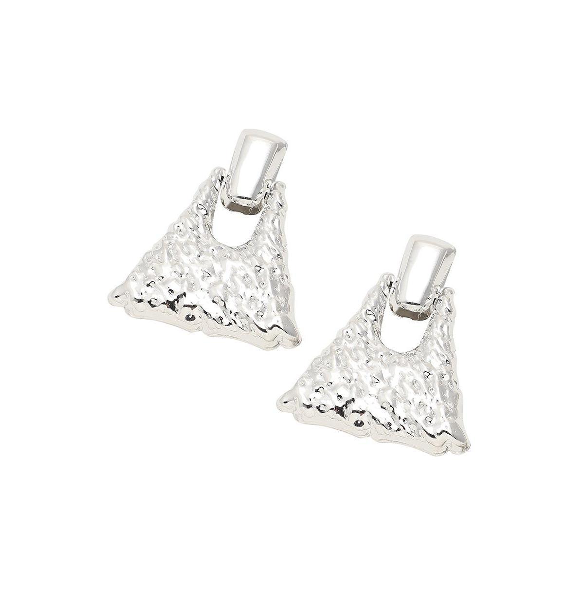 Sohi Womens Dented Drop Earrings Product Image