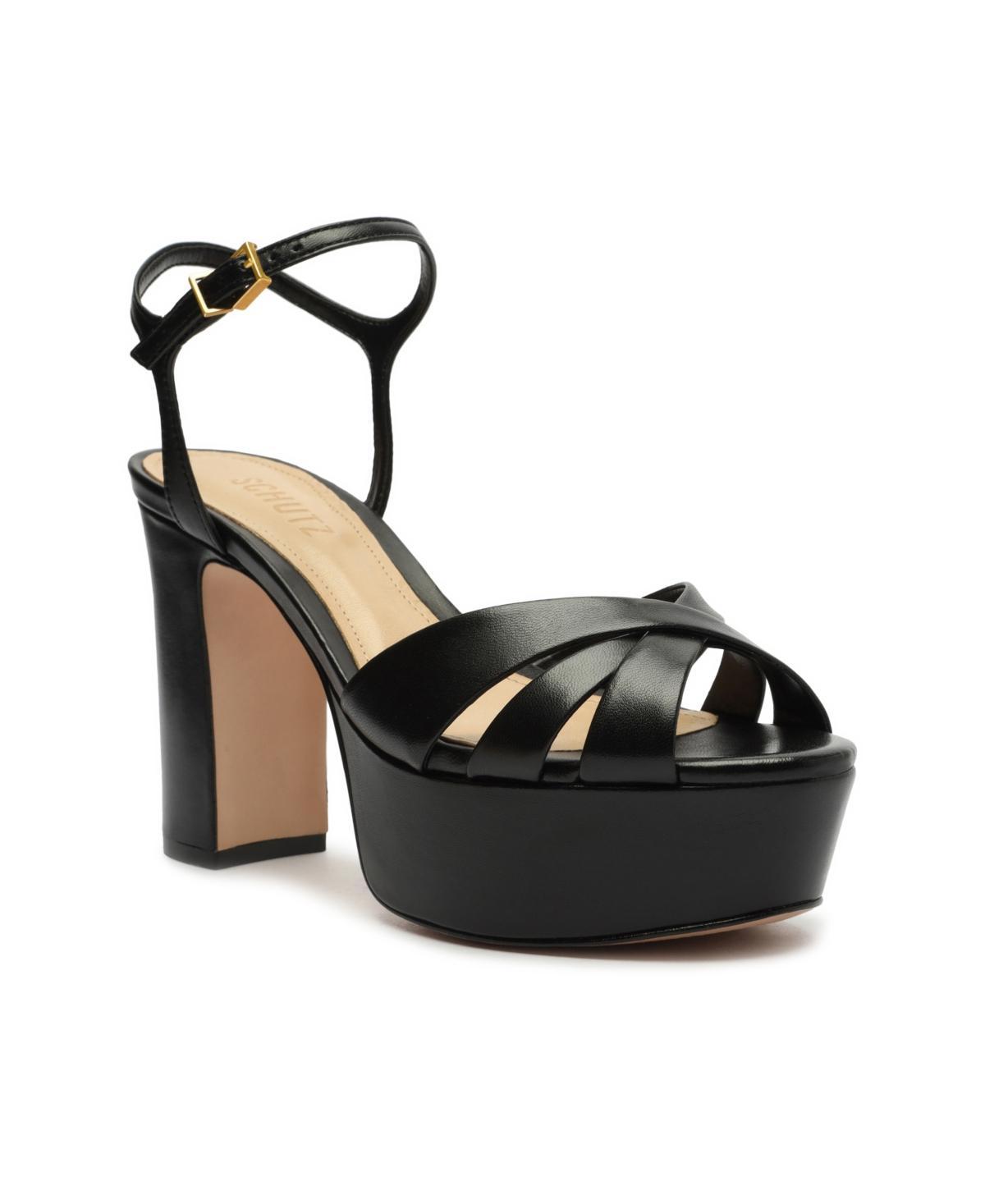 Womens Keefa 100MM Leather Platform Sandals Product Image