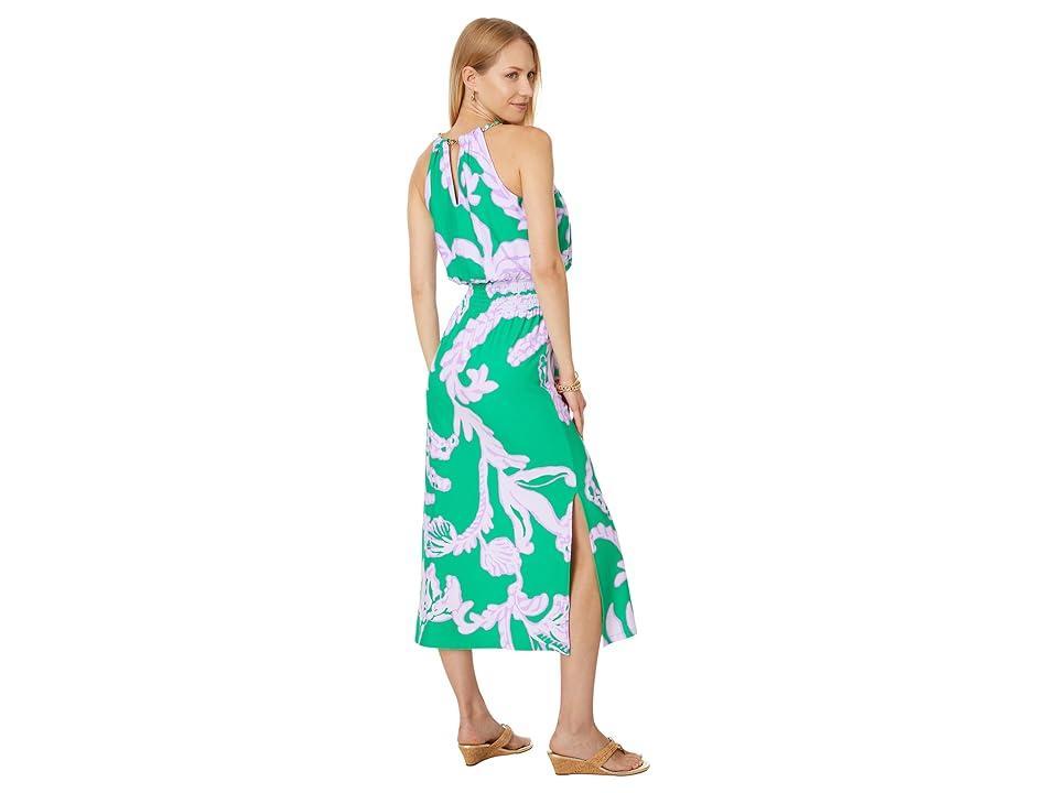 Lilly Pulitzer Gracelyn Halter Midi Dres (Brazilian Salty Sandbar Oversized Enigineered Knit Dress) Women's Dress Product Image