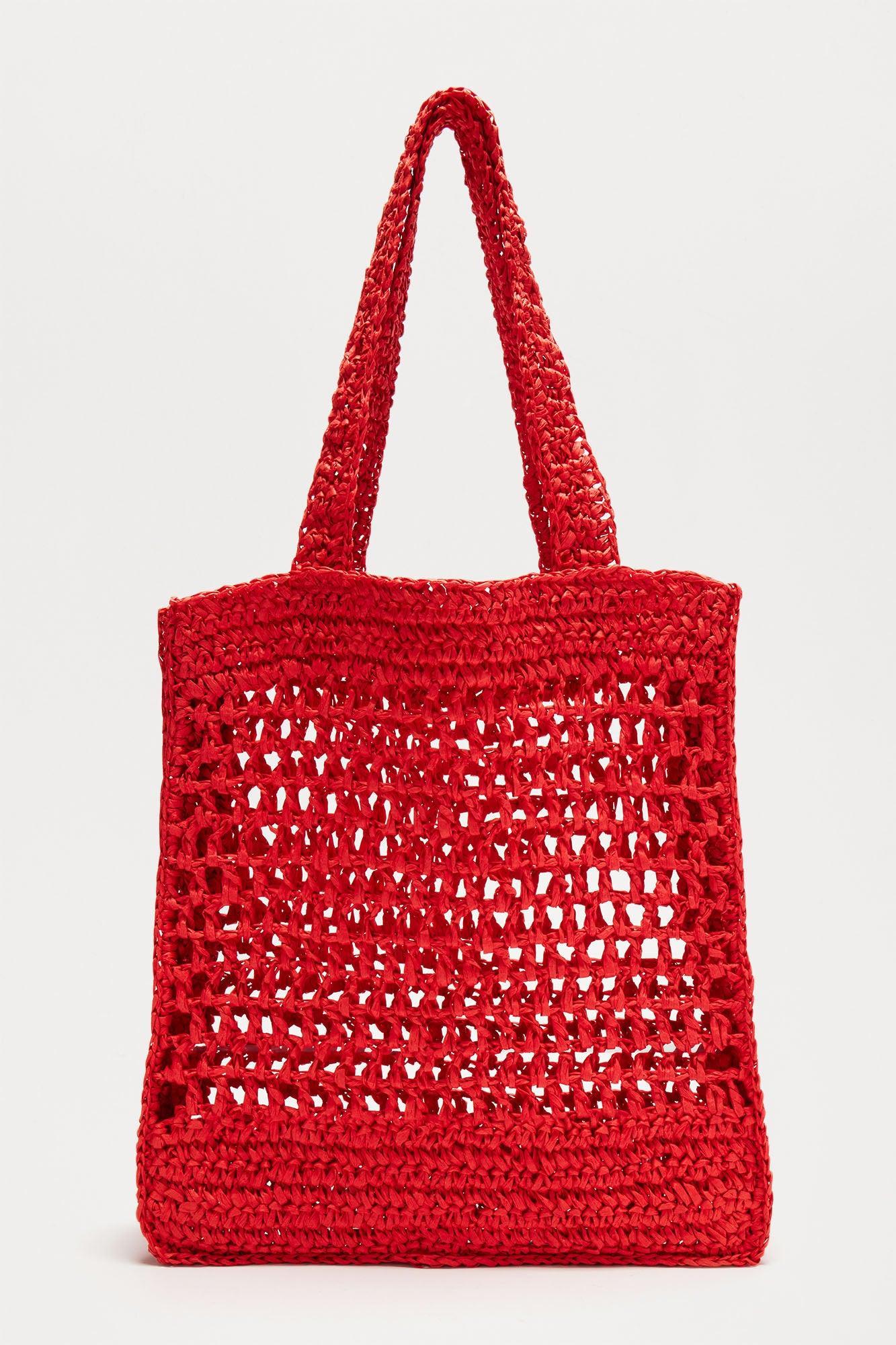 Point Dune Tote Handbag - Red Product Image