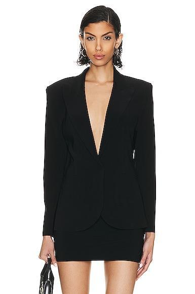 Womens Formfitting Single-Breasted Jacket Product Image