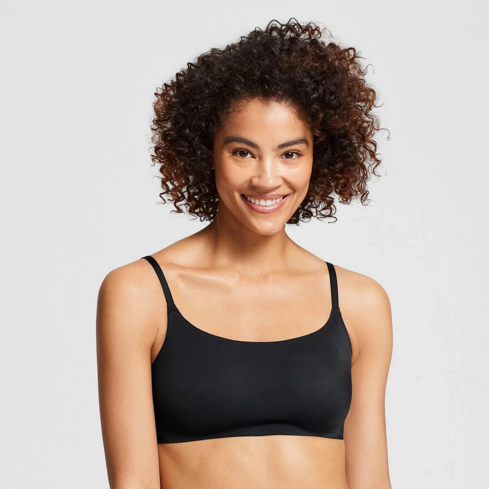 True & Co. True Everybody Womens Adjustable Strap Scoop Neck Bra - Black M Product Image