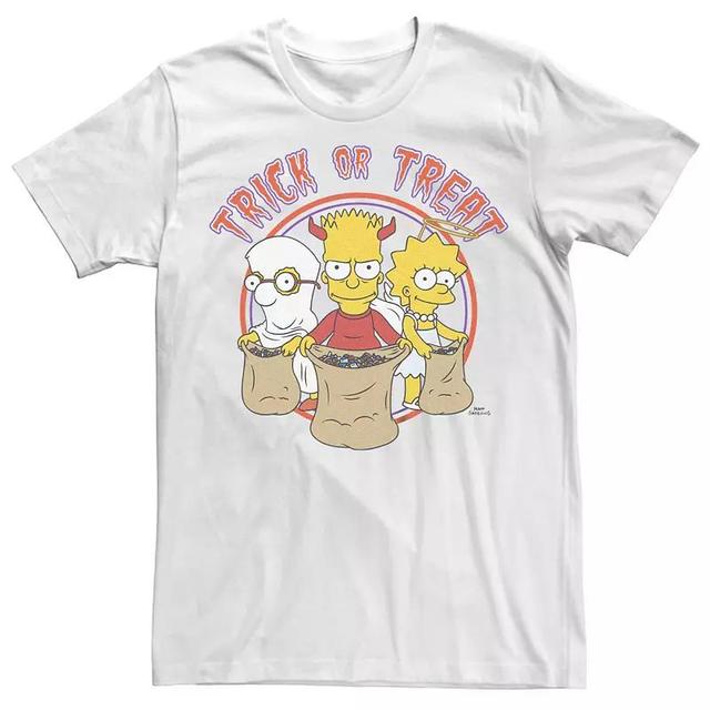 Mens The Simpsons Halloween Milhouse Bart Lisa Trick or Treat Costumes Tee Product Image