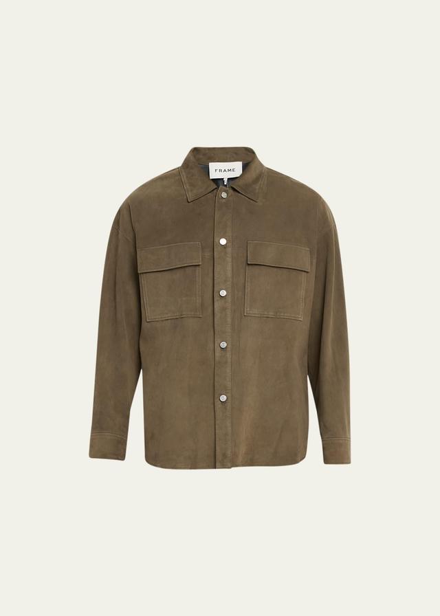 FRAME Clean Suede Button-Up Shirt Product Image