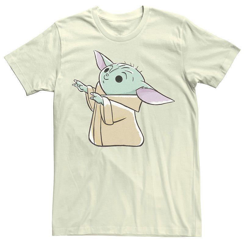 Mens Star Wars The Mandalorian The Child Reaching Up Cartoon Tee Product Image