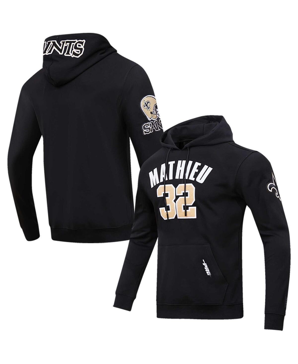 Mens Pro Standard Tyrann Mathieu Black New Orleans Saints Player Name and Number Pullover Hoodie Product Image