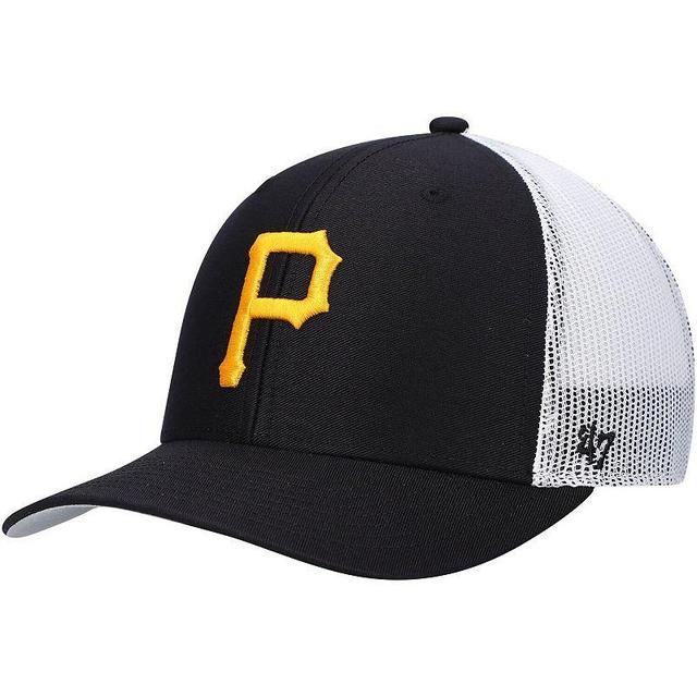 Mens 47 /White Pittsburgh Pirates Primary Logo Trucker Snapback Hat Product Image