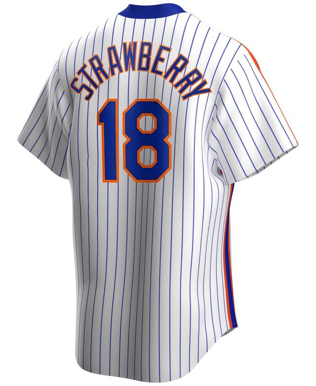 Mens Nike Darryl Strawberry White New York Mets Home Cooperstown Collection Player Jersey Product Image