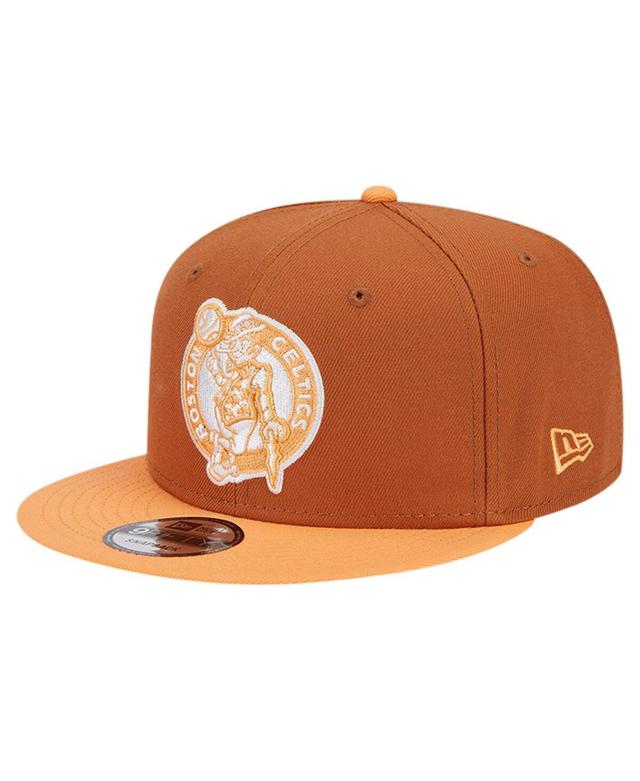 Mens New Era /Orange Boston Celtics 2-Tone Color Pack 9FIFTY Snapback Hat Product Image