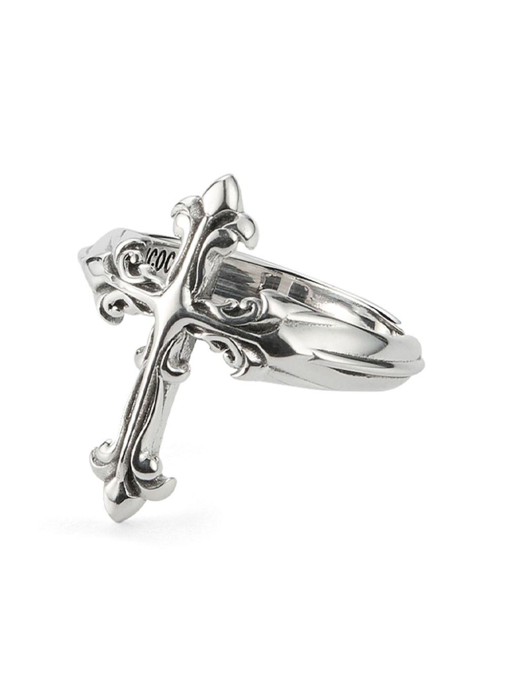 EMANUELE BICOCCHI Fleury Cross Statement Ring In Silver Product Image