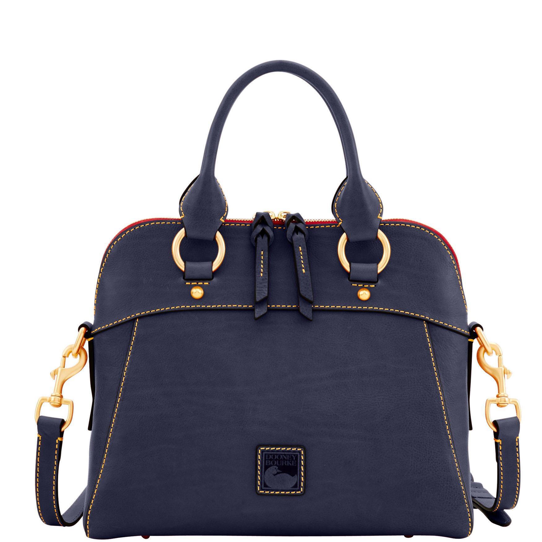 Dooney & Bourke Womens Florentine Cameron Leather Satchel Bag in Ecru Product Image