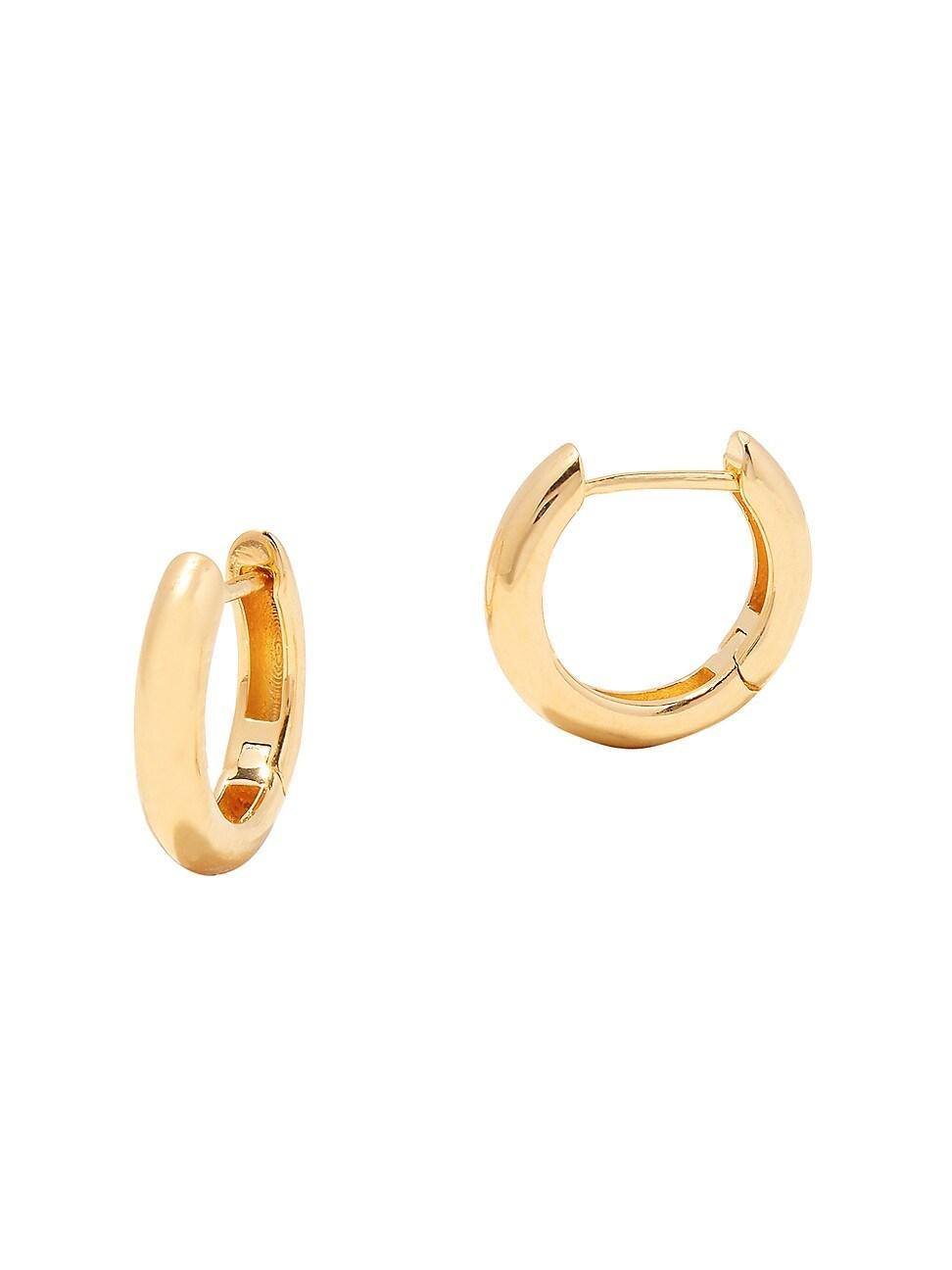 Womens 14K Gold-Vermeil Huggie Hoop Earrings Product Image