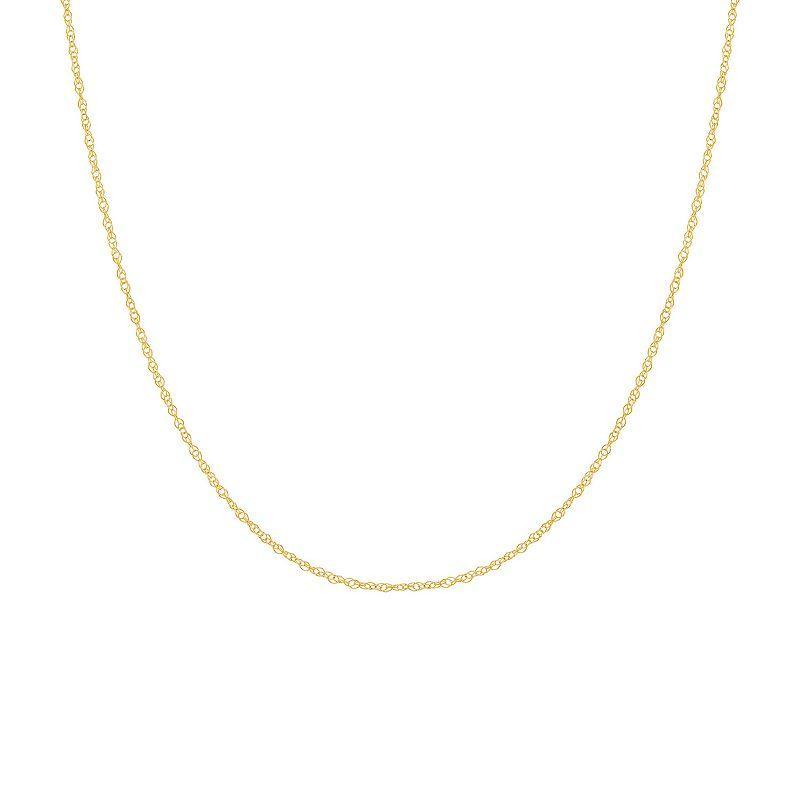 PRIMROSE 14k Gold Rope Chain Necklace, Womens Yellow Product Image