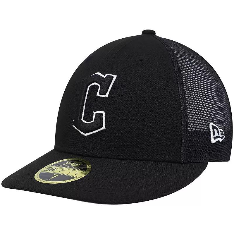 Mens New Era Black Cleveland Guardians Batting Practice Low Profile 59FIFTY Fitted Hat Product Image