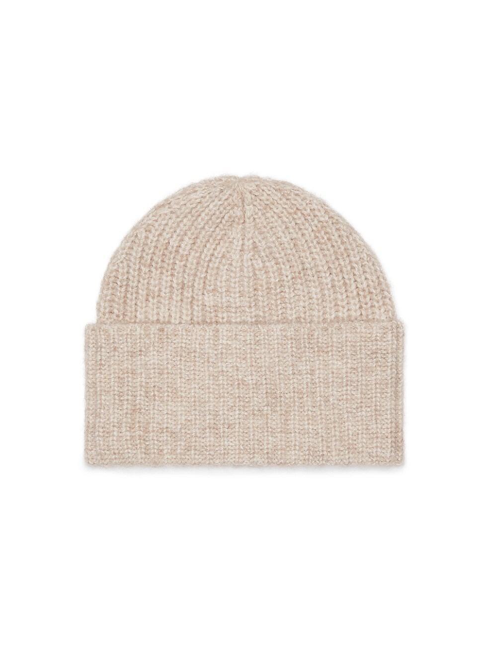 Mens Virgin Wool, Alpaca and Cashmere Rib Knit Beanie Product Image