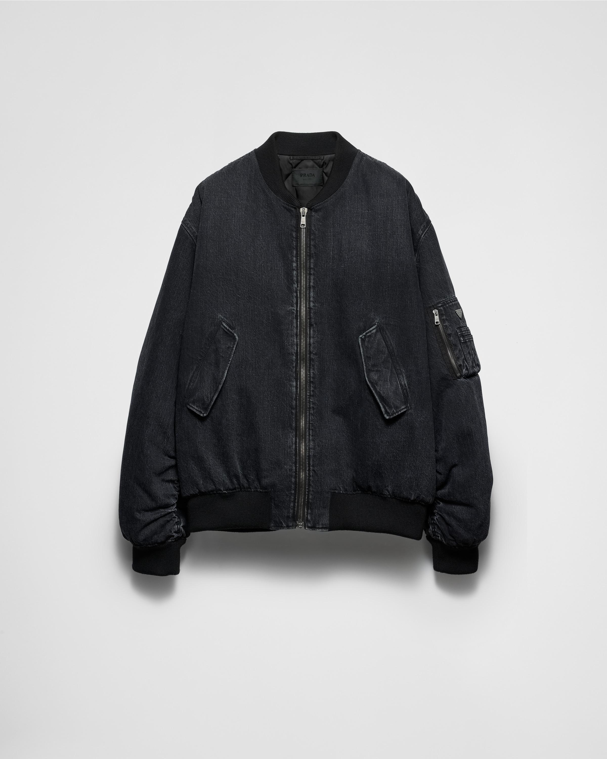 Padded denim blouson jacket Product Image