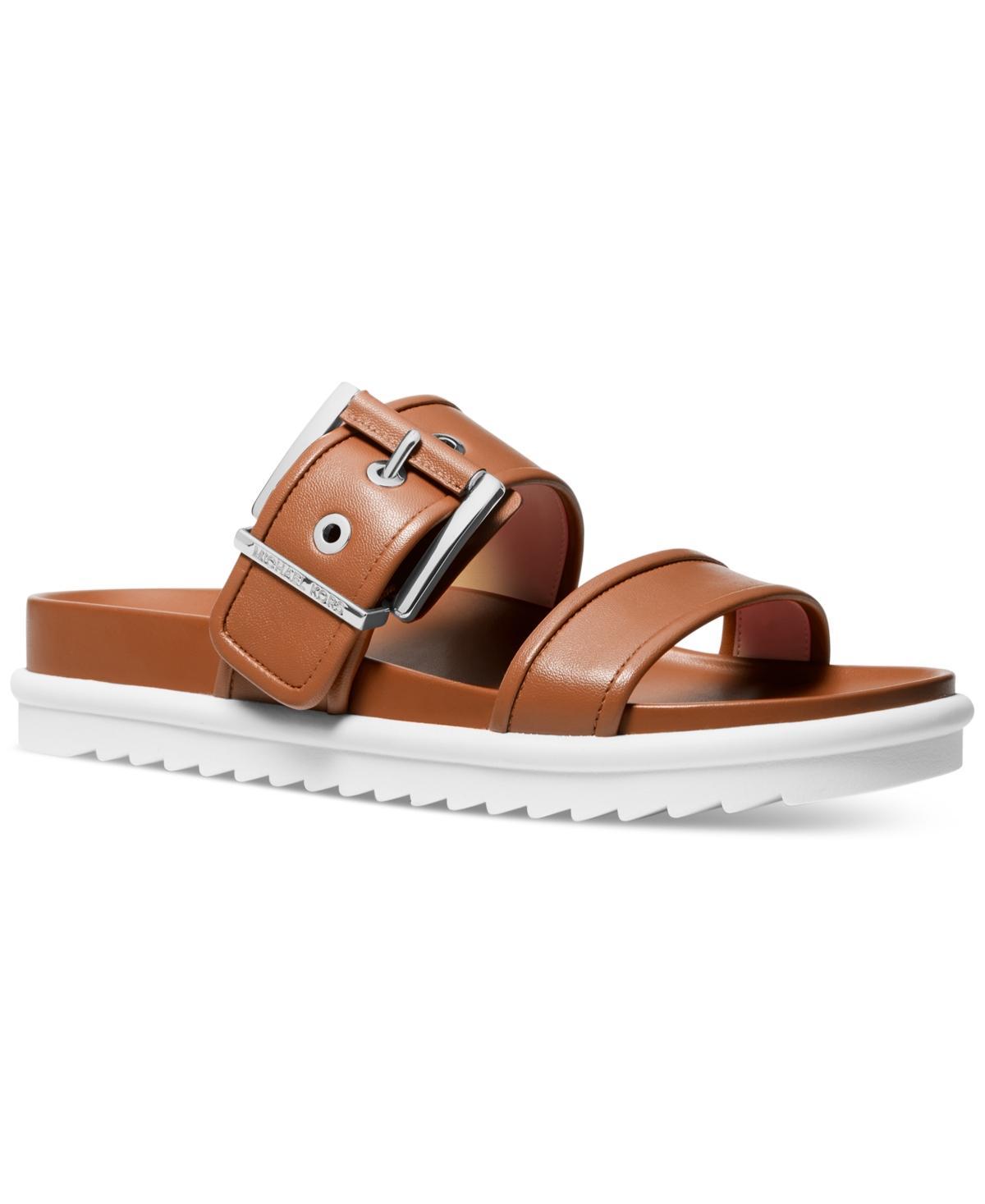 Michael Michael Kors Womens Colby Buckled Slide Flat Sandals Product Image