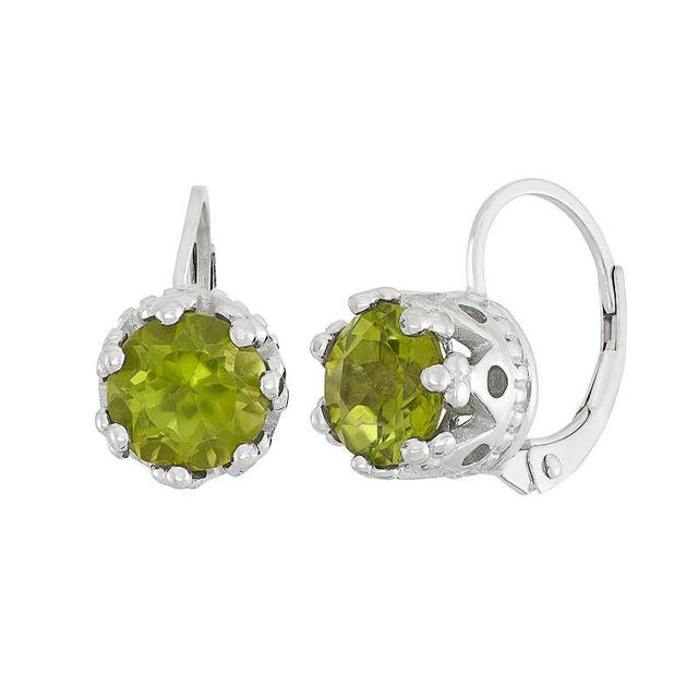 Jewelexcess Sterling Silver Peridot Drop Earrings, Womens, Green Product Image