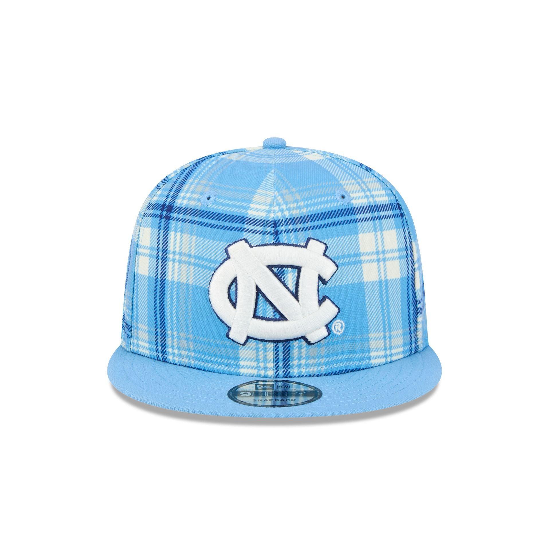 North Carolina University Tar Heels Plaid 9FIFTY Snapback Hat Male Product Image