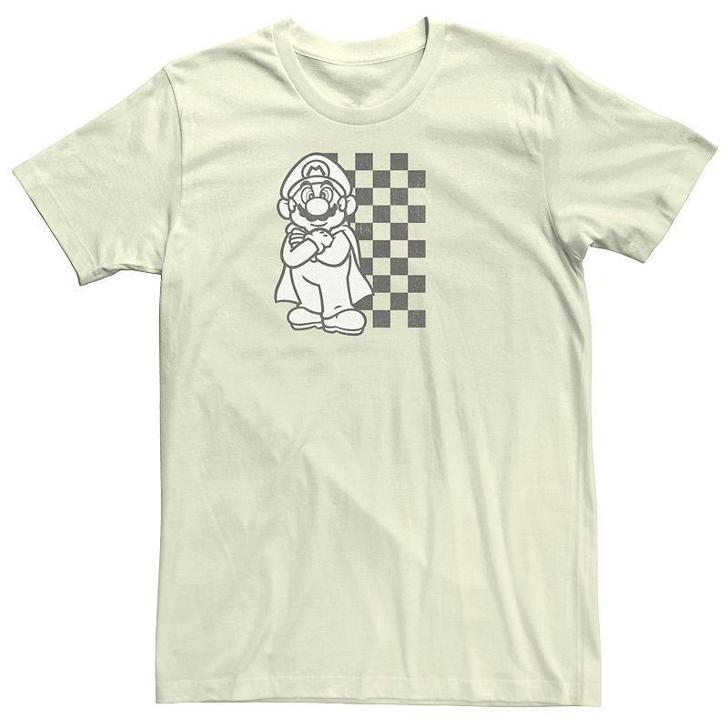 Mens Nintendo Mario Kart Checkered Backdrop Portrait Tee Product Image