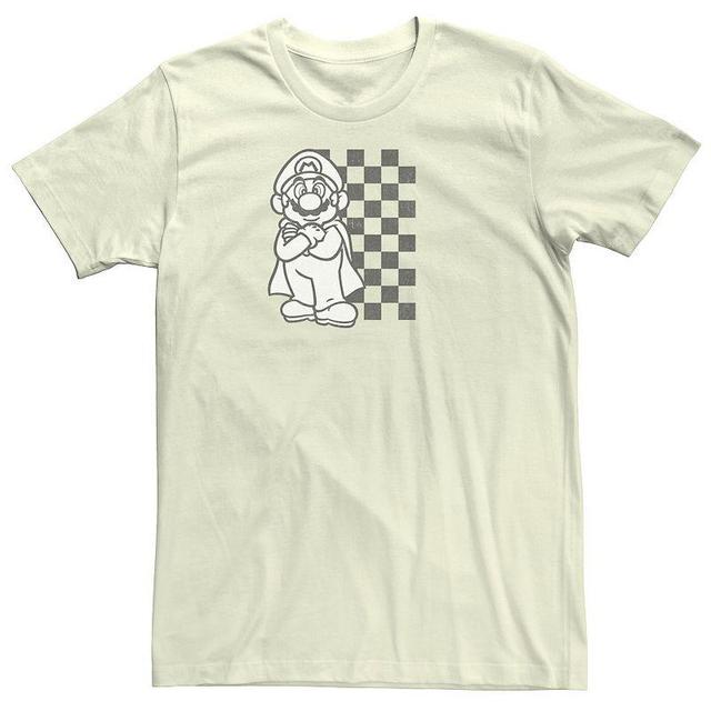 Mens Nintendo Mario Kart Checkered Backdrop Portrait Tee Product Image