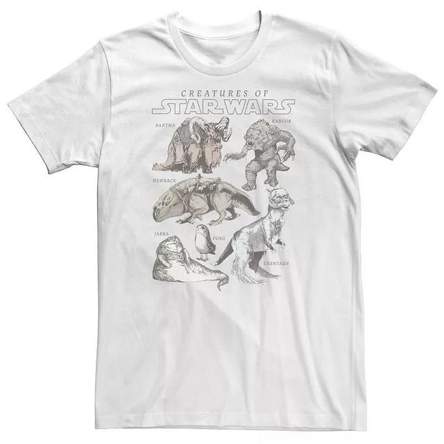 Big & Tall Star Wars Creatures Of Star Wars Information Chart Tee, Mens Product Image