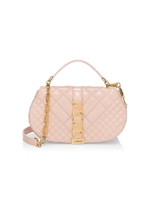 Womens Quilted Leather Top-Handle Bag Product Image