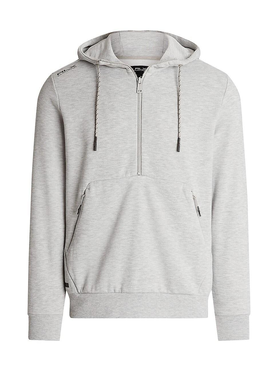 Mens Lightweight Fleece Half-Zip Hoodie Product Image