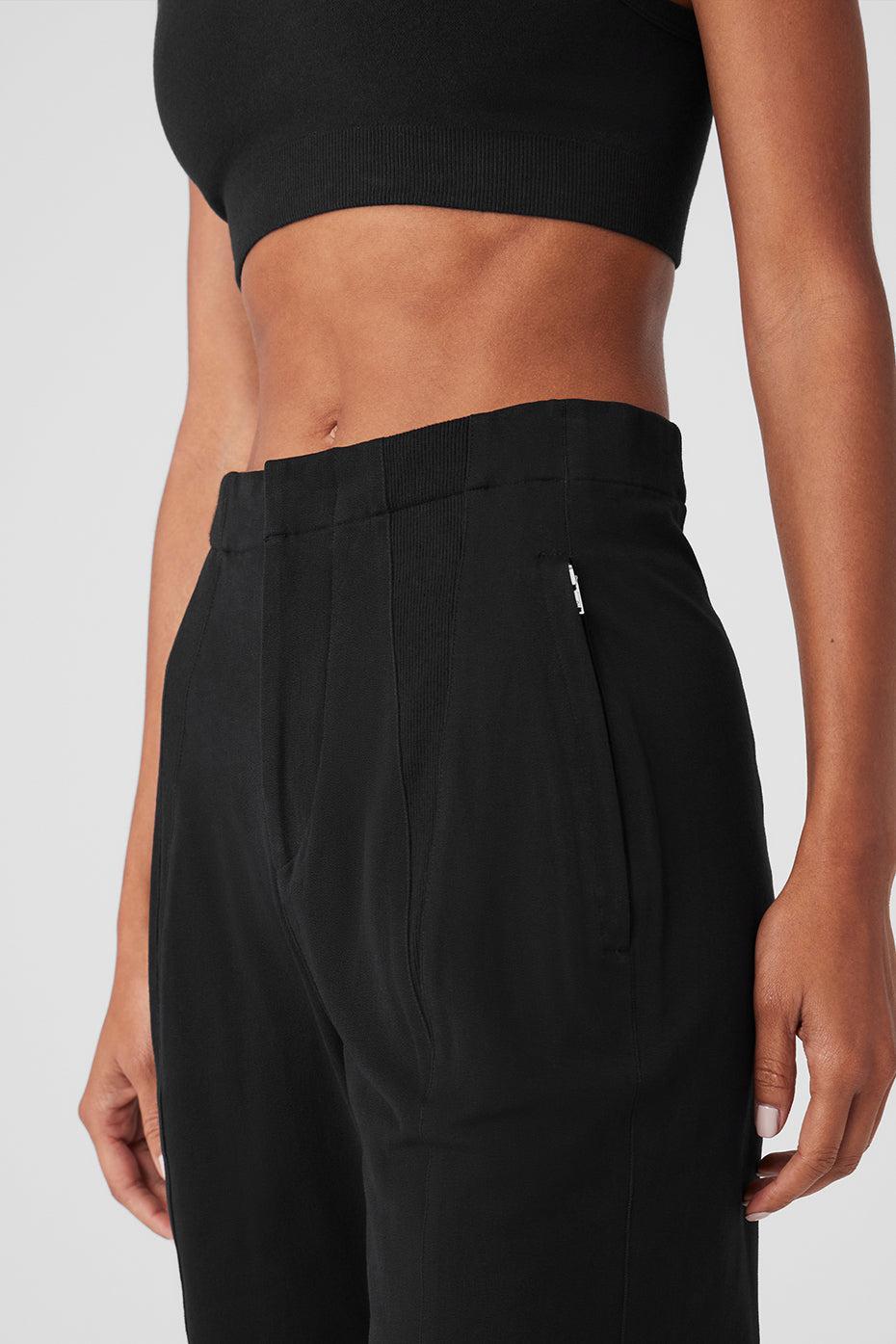 High-Waist On Point Moto Trouser - Black Product Image