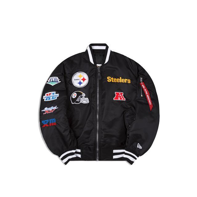 Alpha Industries X Pittsburgh Steelers MA-1 Bomber Jacket Male Product Image