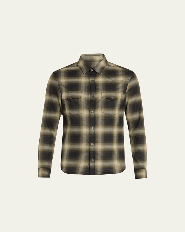 Mens Eastwood Plaid-Print Western Shirt Product Image