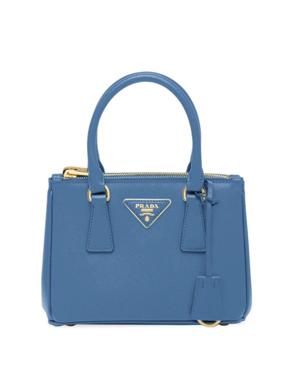 Galleria Saffiano Leather Mini-bag In Blue Product Image