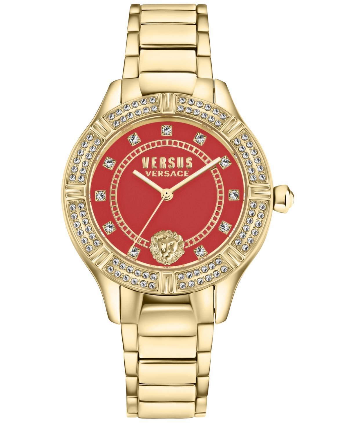 Versus Versace Womens Canton Road Gold Ion Plated Stainless Steel Bracelet Watch 36mm Product Image