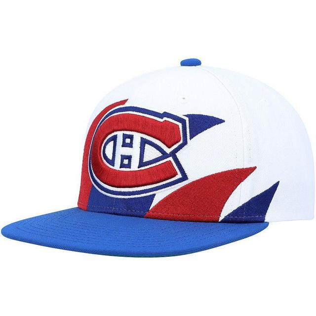 Mens Mitchell & Ness White/Blue Montreal Canadiens Vintage Sharktooth Snapback Hat Product Image