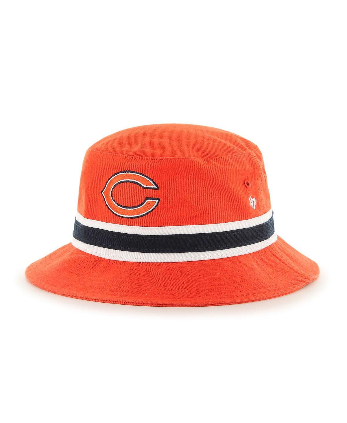 Mens 47 Brand Orange Chicago Bears Striped Bucket Hat Product Image