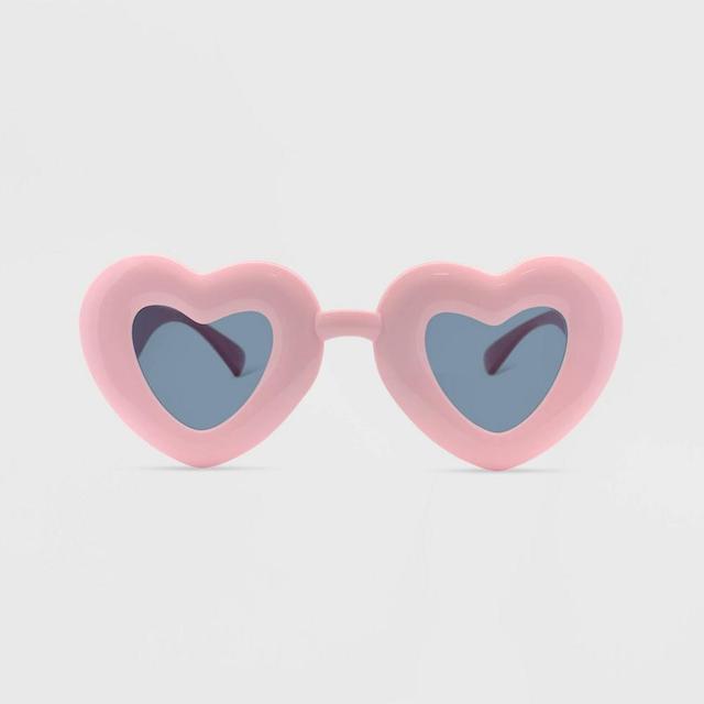 Womens Plastic Heart Sunglasses - Wild Fable Pink Product Image